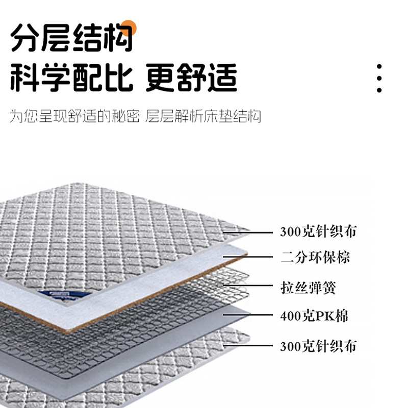 加棕床垫棕榈床垫榻榻米棕床垫出租房可折叠非椰棕床垫1.8米硬垫