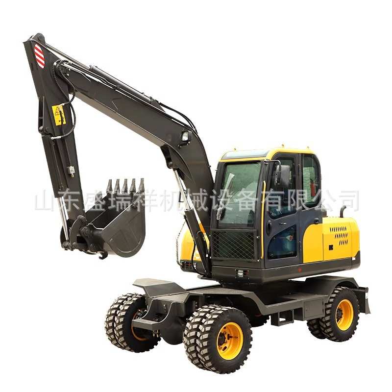 轮式挖掘机多功能推土机工程挖沟挖土修路用果园挖掘抓木搬运机