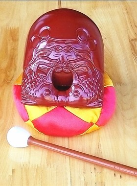 佛俱用品c助念法器2寸3.5寸4寸 5寸木鱼念佛专用送垫子 佛音超好