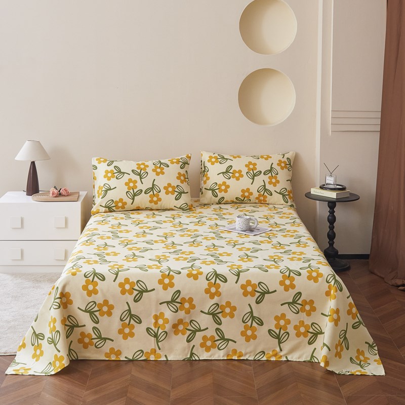 老粗布床单床笠h款床罩单独加厚褥子套学生宿舍单人床垫保护套1.5