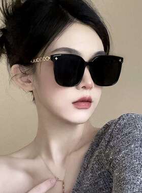 新款墨镜女高级感ins网红款偏光防晒太阳镜大框圆脸显瘦眼镜男款