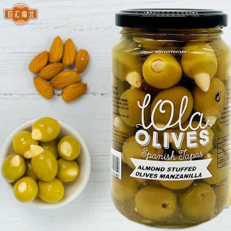 ALMOND STUFFED OLIVE 西班牙进口杏仁夹心青橄榄350g