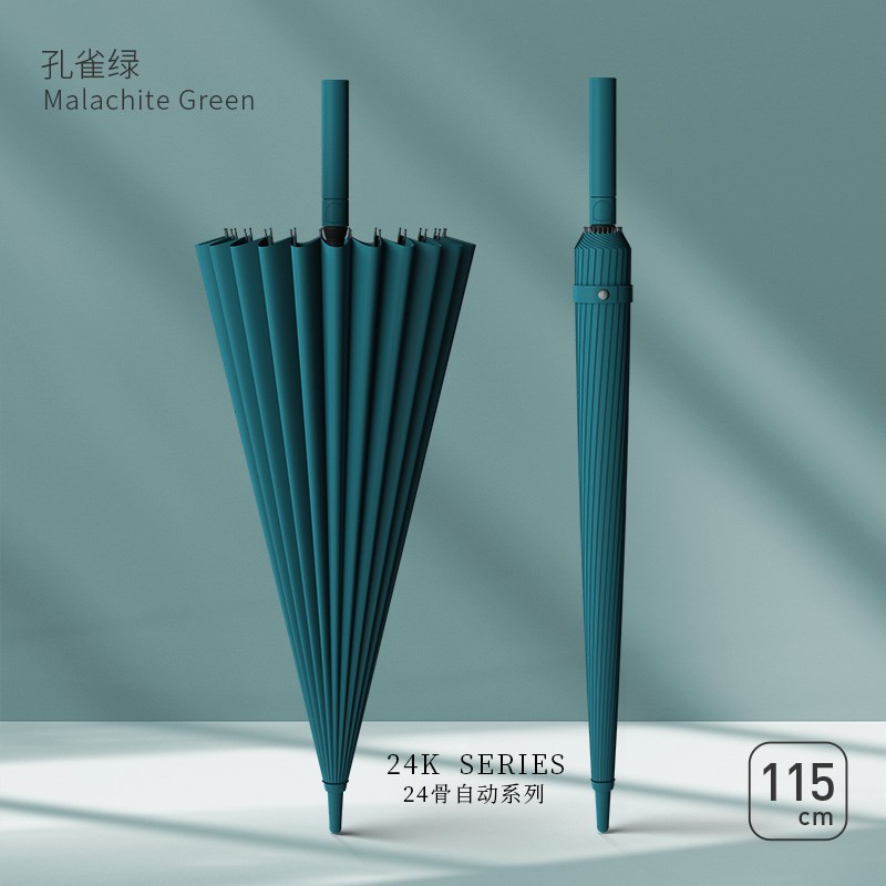 24骨长柄d雨伞女磨砂自动直柄加大加固抗风暴雨专用定制双人雨伞