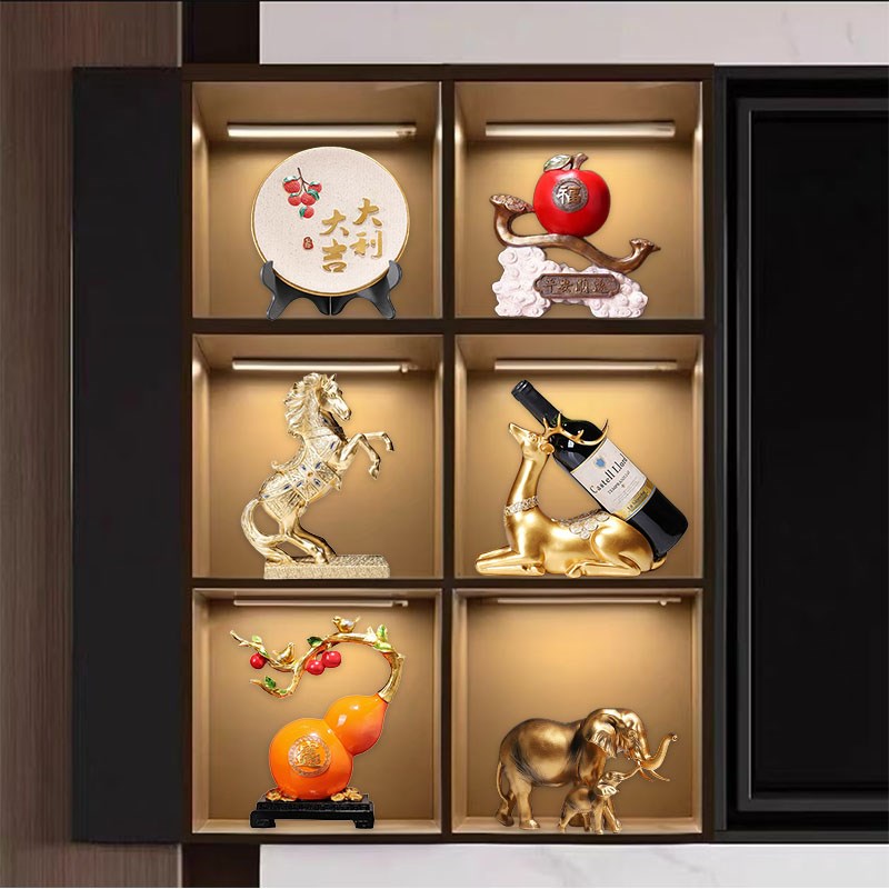 办公室柜子装饰品摆件公司高端大气上档次N领导老板书柜摆设装饰