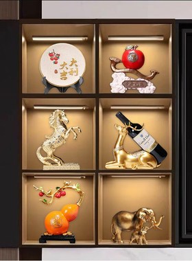 办公室柜子装饰品摆件公司高端大气上档次N领导老板书柜摆设装饰