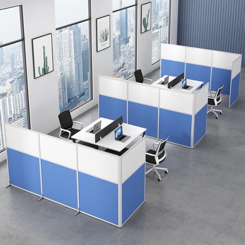 上海定制简易办公室移动屏风隔断墙车间活动挡板屏风隔.断间带门