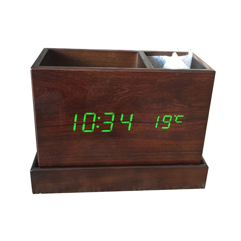 实木办公室收纳盒胡桃木笔筒多y功能时尚桌面摆件文化创意礼品定