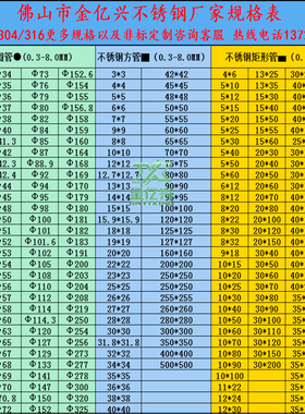 国标201 304 316方管 圆管 B矩形管 厚管等管材加工不绣钢扁管定