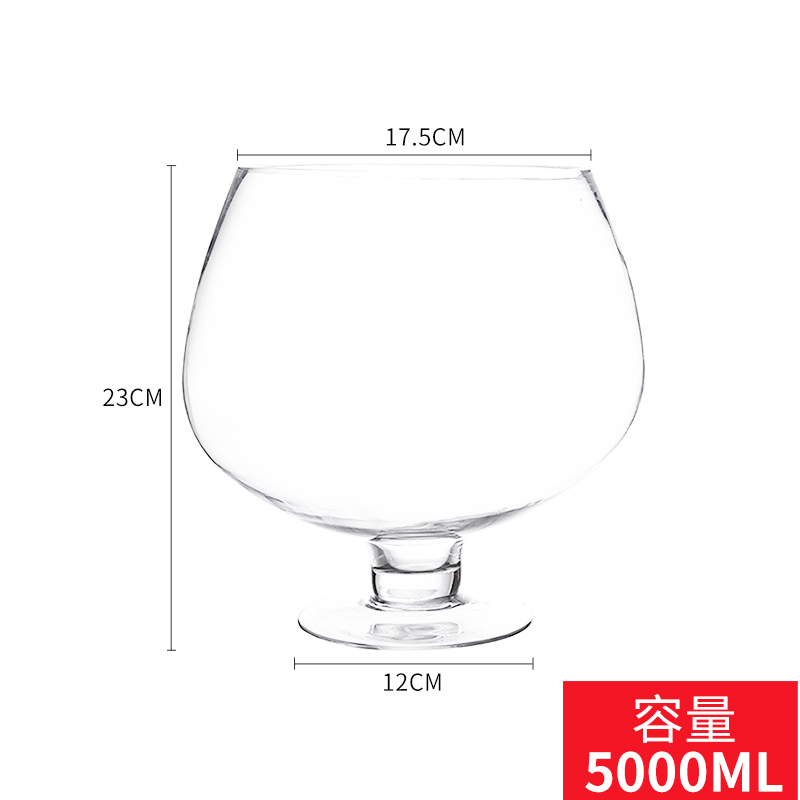 创意小型客e厅鱼缸玻璃圆形加厚乌龟缸金鱼缸桌面特大号啤酒英雄