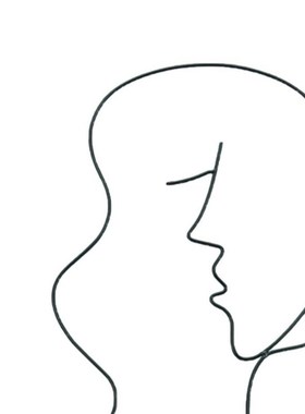 现代简约女人像铁线工艺品创意家居软装饰品 客厅样Y板间摆饰摆件