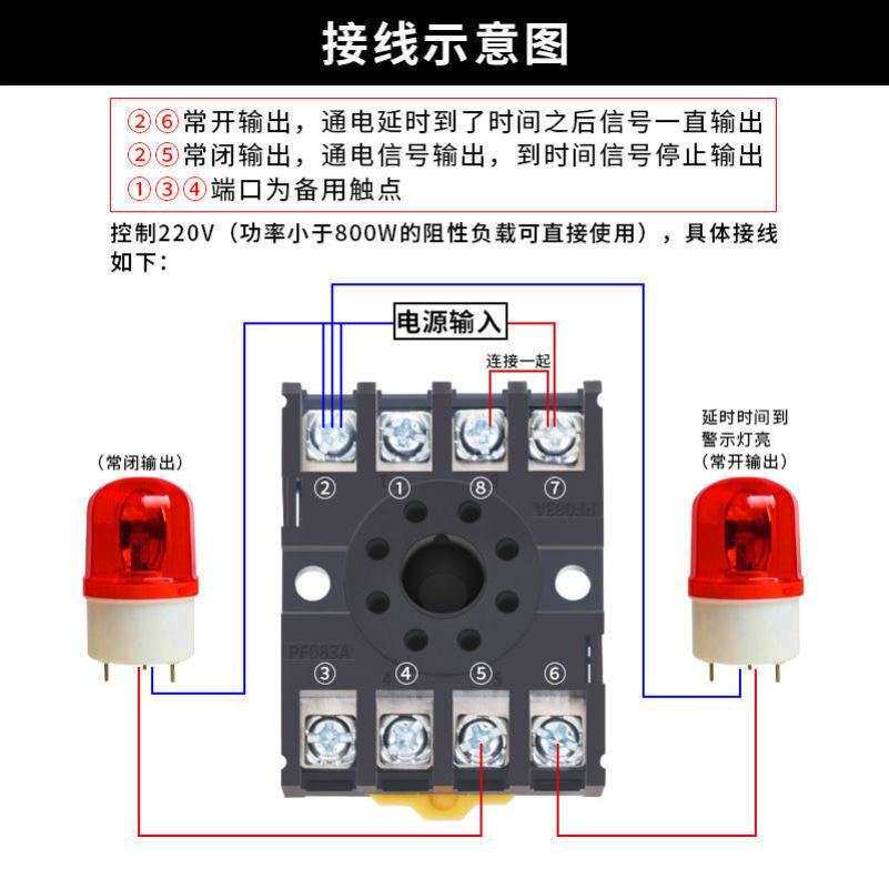 数显时间继电器DH48S-S可调循环延时继电器220V12V24V时间控制器
