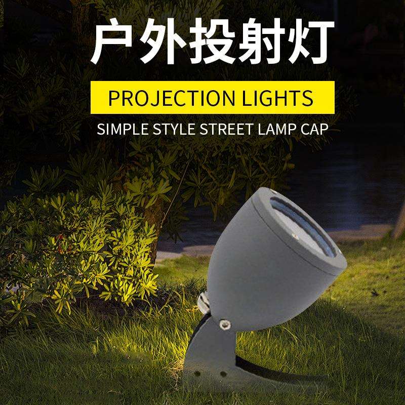 户外工程投射灯3*2W小角度防水LED景观灯古建筑庭院亮化照明射灯