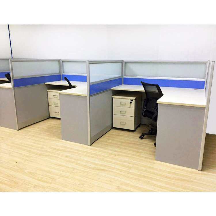 北京办公家具4人位拐角职员办公桌员工位办公室桌椅组合l型办公桌