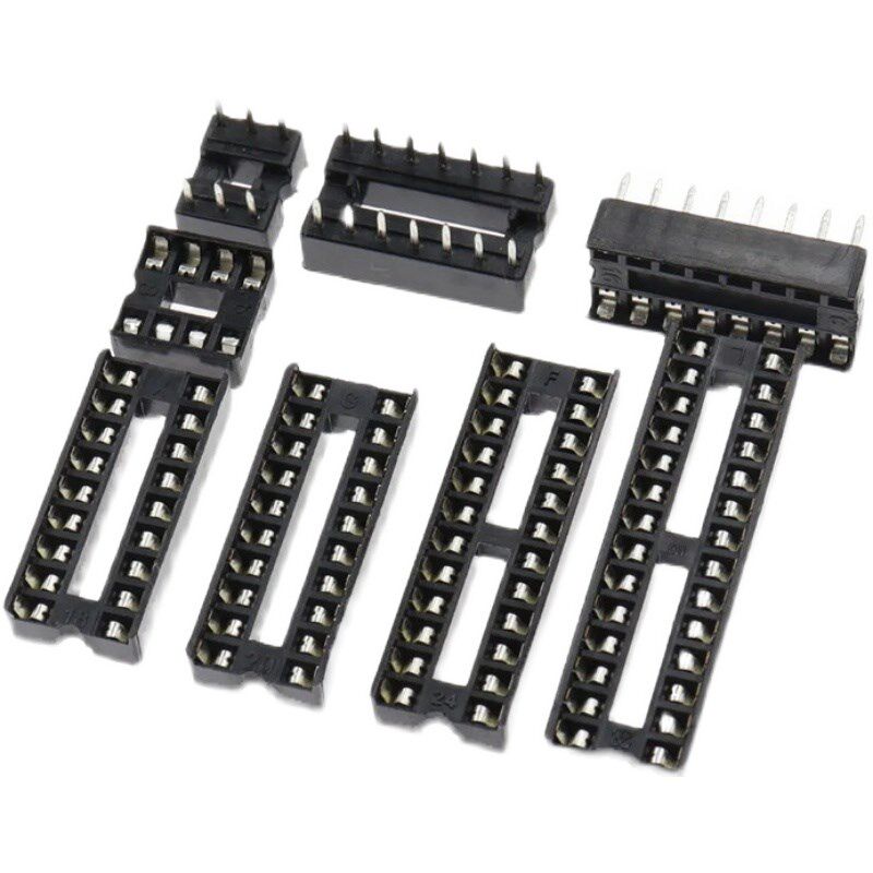 IC座 圆孔IC插座 6P 8P 14P 16P 18P 20P 24P 28P 40P 窄体 宽体