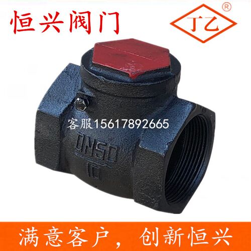 H14T-10丝扣旋启式止回阀 拍板摇摆止回阀单向阀DN20 40 50 65 80