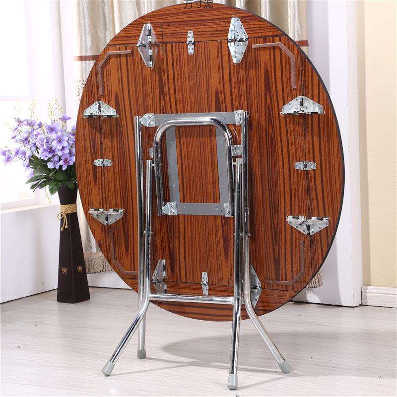 圆形简易折叠餐桌圆桌方圆可吃饭桌子大圆桌小户型家用折叠饭桌子