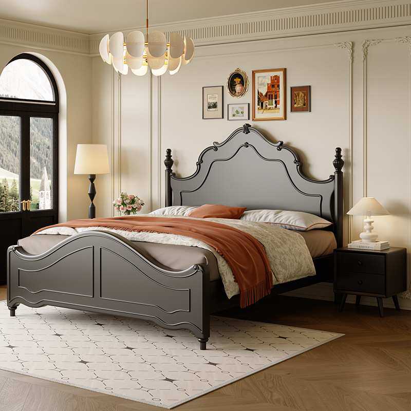 复古中古风主卧1.5米1.8米双人床白蜡木黑色美式实木床轻奢婚床,农机/农具/农膜,其它农用工具,淘宝优惠券,粉丝福利购,淘宝优惠卷