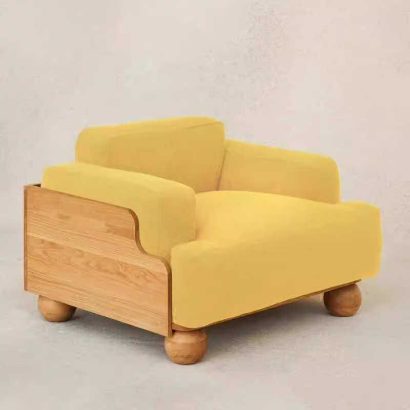 中古风单人休闲沙发椅法式复古奶油风设计师客厅阳台懒人实木沙发,农机/农具/农膜,其它农用工具,淘宝优惠券,粉丝福利购,淘宝优惠卷