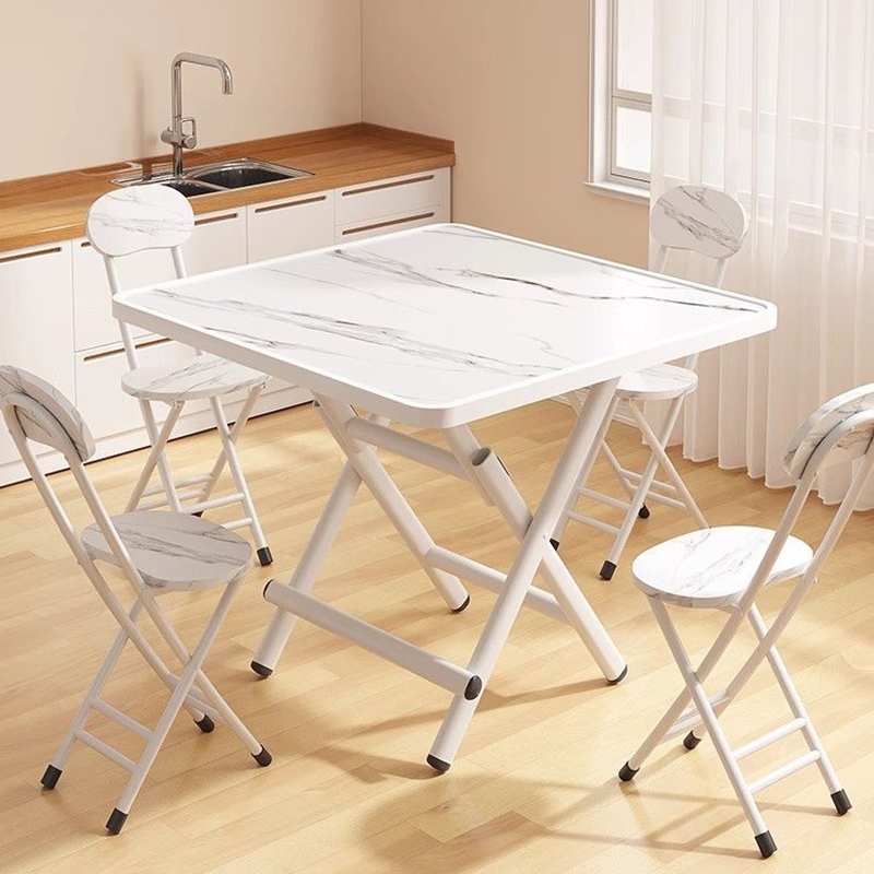 折叠桌餐桌家用小桌子吃饭桌简易小型便携摆摊桌宿舍方桌升级圆管