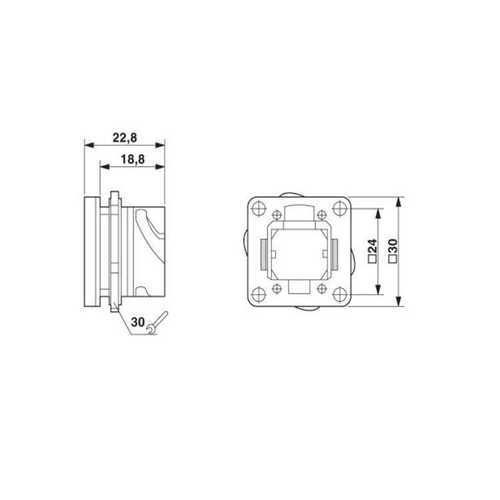 菲尼克斯面板安装框架套件VS-V1-F-RJ45 1419184