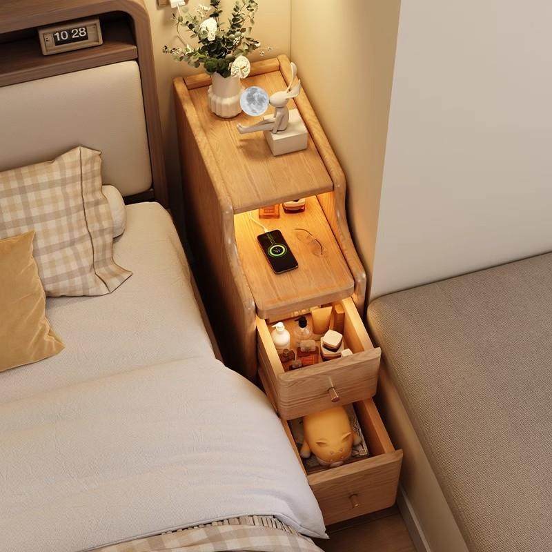 实木床头柜极窄迷你小型夹缝置物卧室小户型收纳柜床边简易超窄柜,电子元器件市场,其它元器件,淘宝优惠券,粉丝福利购,淘宝优惠卷