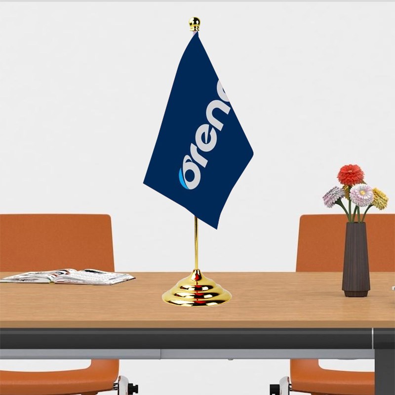 定制会议室办公室桌旗摆p件签约台旗Y型T型底座企业公司LOGO小旗