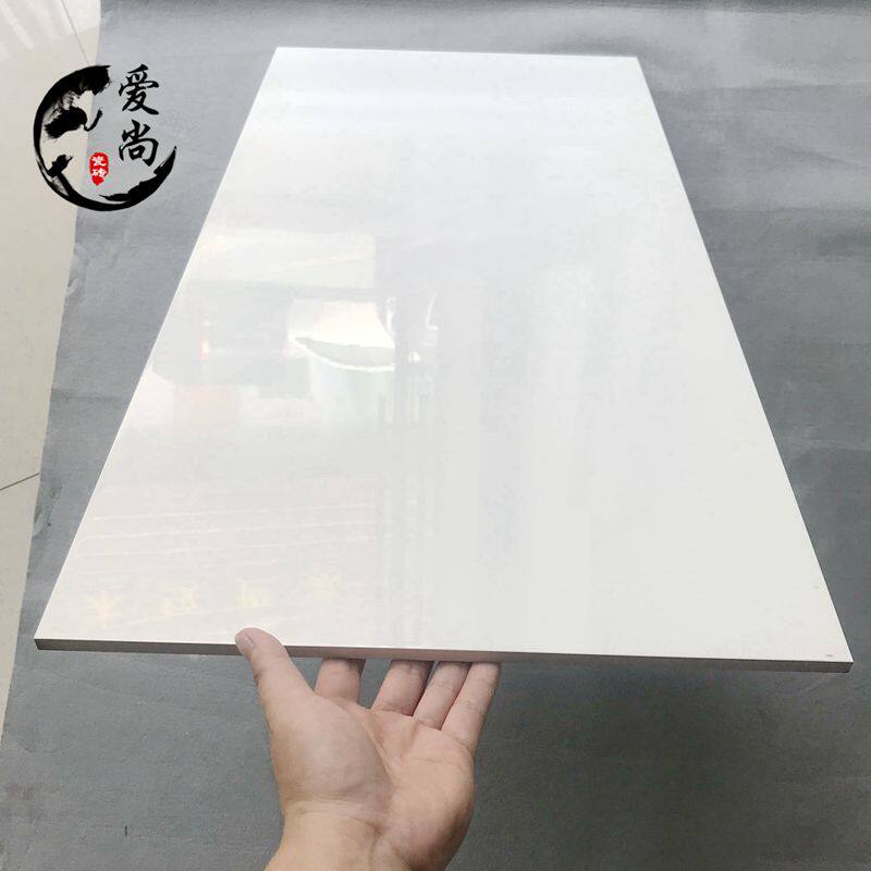 通体中板亮光纯白墙砖400X800瓷片客厅厨房走廊300X60Y0爵士白瓷