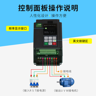 1.5 380V 2.2 3.7 7.5KW 精驱矢量通用 5.5 永h磁专用变频器220V