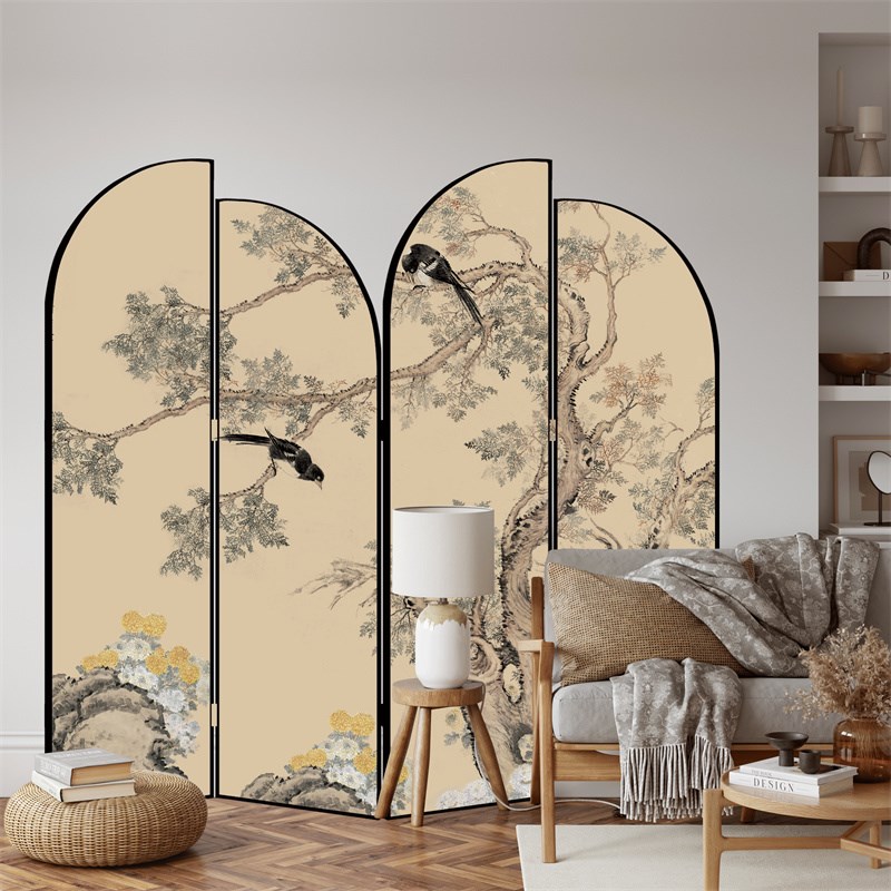 法式隔断客厅中式屏风折叠移动卧室G玄关装饰遮挡现代家用折屏