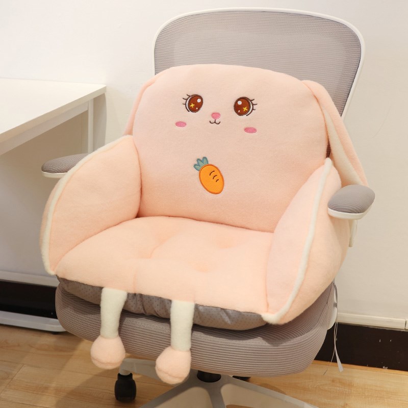 冬季保暖办公室腰靠靠垫工位座椅护腰坐垫靠背Q一体椅子腰部支撑