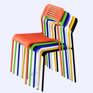 团体活动靠背靠背椅室桌椅现代简约彩色专用椅子休闲椅团体辅导