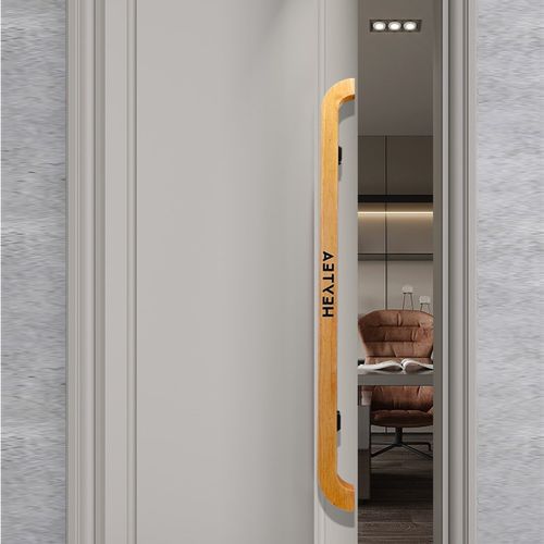 实木门把手定制实体店商铺酒店玻璃推H拉门拉手原木大门拉手原木