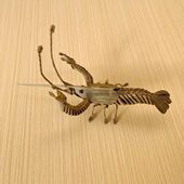 工艺品动物美术家庭摆件新款 展览橱窗用品民间摄影道具龙虾草编