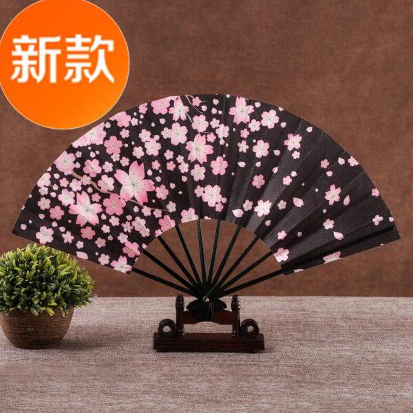 扇子折扇将进酒宅舞日式双面绢布十骨李贞贤舞蹈女式扇子噫无h情