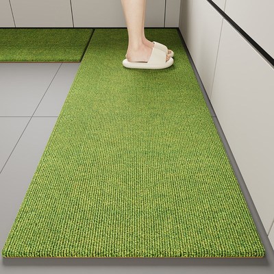 厨房地垫防c滑防油吸油可擦免洗防水吸水家用耐脏专用L形垫子地垫