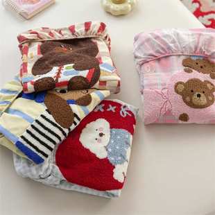 A类腊肠狗纯棉磨毛床笠三件套秋冬加厚全棉床罩席梦思床垫保护罩