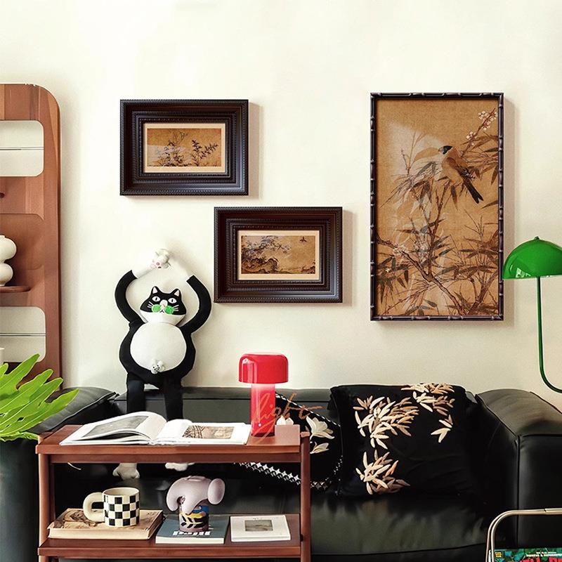 宋代美学客厅装饰画现代中式餐厅玄关挂画复古风组合壁画小众艺术