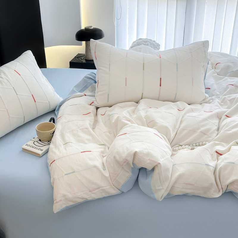 日式A类全棉三层纱大提花四件套纯棉简约水洗棉床单被套一件代发1,电子元器件市场,其它元器件,淘宝优惠券,粉丝福利购,淘宝优惠卷