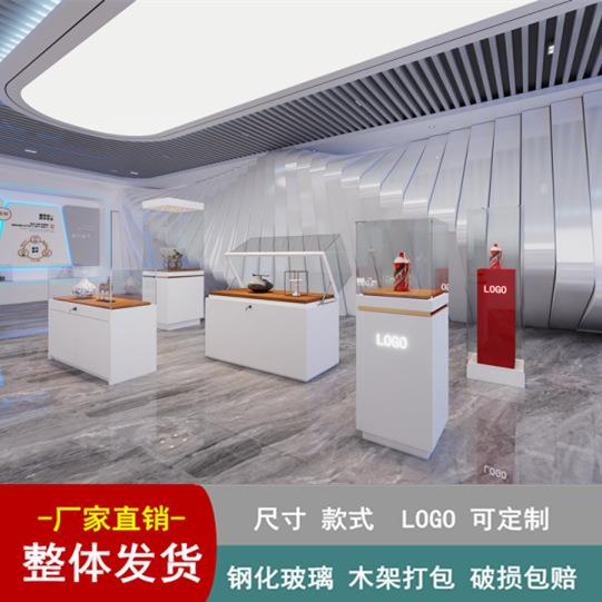 商用展示柜可定烤漆玻璃展柜珠宝文物产品柜博物馆展厅陈列s^