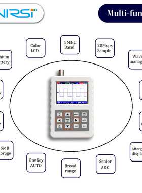 DSO FNIRSI PRO 数字手持示波器 5M带宽20MSps采样率 英文版