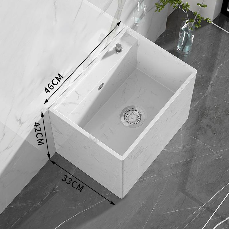 大理石拖把池家用阳台卫生间洗拖布槽池长方形石材户外庭院污水盆