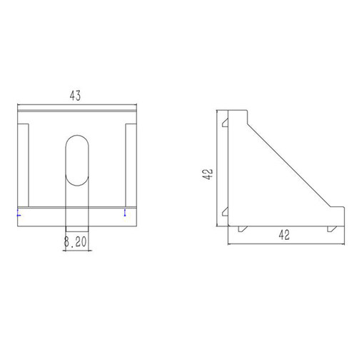 铝挤型材料角件固定件工业铝挤型材料4545/4590角码铸铝角件铝材