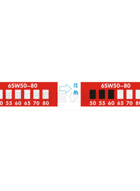 波仕欧6SW50-80电力变色示温片测温贴片六格温度测试纸感温胶贴