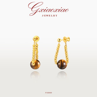 G XIAOXIAO 新年礼物 气质复古美拉德风通勤百搭流苏耳环 F18H69