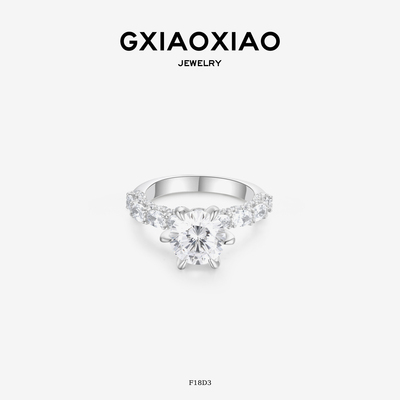 高级气质轻奢百搭六爪戒指F