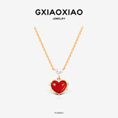 F16X652 F16X651 XIAOXIAO 气质复古百搭喜庆爱心项链新年礼物