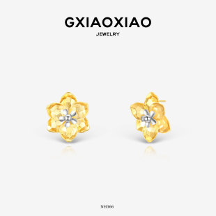 小众百搭双层花瓣耳环 轻奢高级设计款 NH366 XIAOXIAO