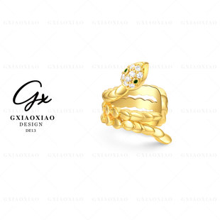 G XIAOXIAO 镀K金  法式气质时尚百搭灵蛇耳夹 DE13