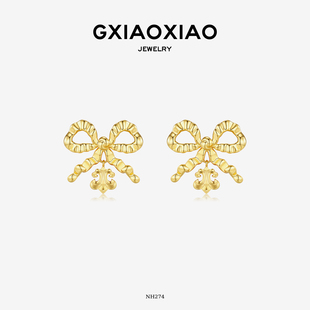气质高级感鸢尾花耳环 时尚 NH274 金蝶鸢尾