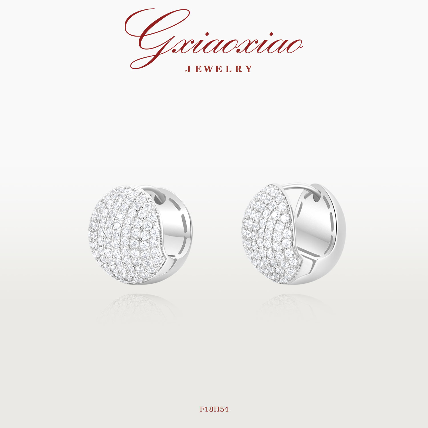 GXIAOXIAO圆形满镶耳环